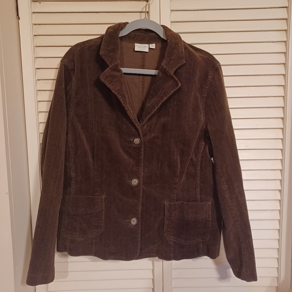Sonoma stretch corduroy blazer jacket sz xl